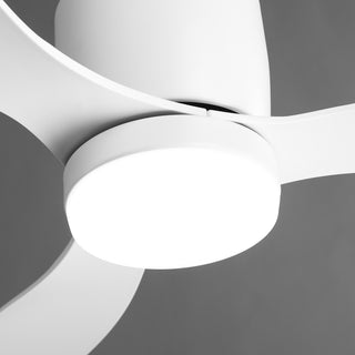52" Aura Modern Flush Mount Ceiling Fan with LED Light
