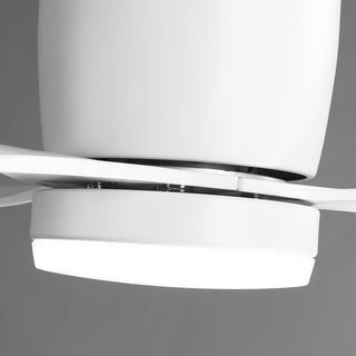 52" Aura Modern Flush Mount Ceiling Fan with LED Light