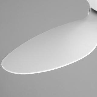 42" Aura Modern White Flush Mount Ceiling Fan with LED Light