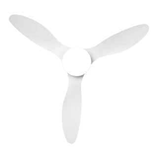 42" Aura Modern White Flush Mount Ceiling Fan with LED Light