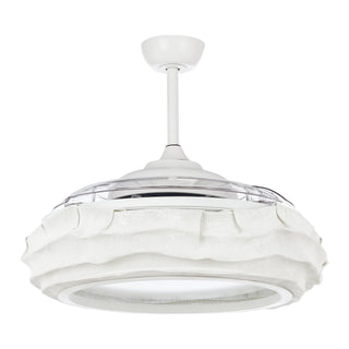 52" Jaipur Hamptons Smart Retractable Ceiling Fan with LED Light