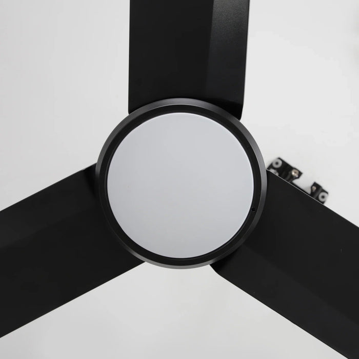 42 Inch Rhine Indoor/Wet Outdoor IP65 Black Anywhere Waterproof Ceiling Fan with LED Light and Convenient Hanging Hook