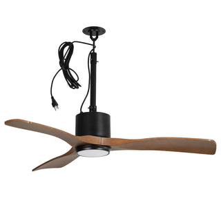 42 Inch Hamptons Patio Guard IP65 Outdoor DC Motor Black Modern Hanging Buckle Downrod Ceiling Fan with Light
