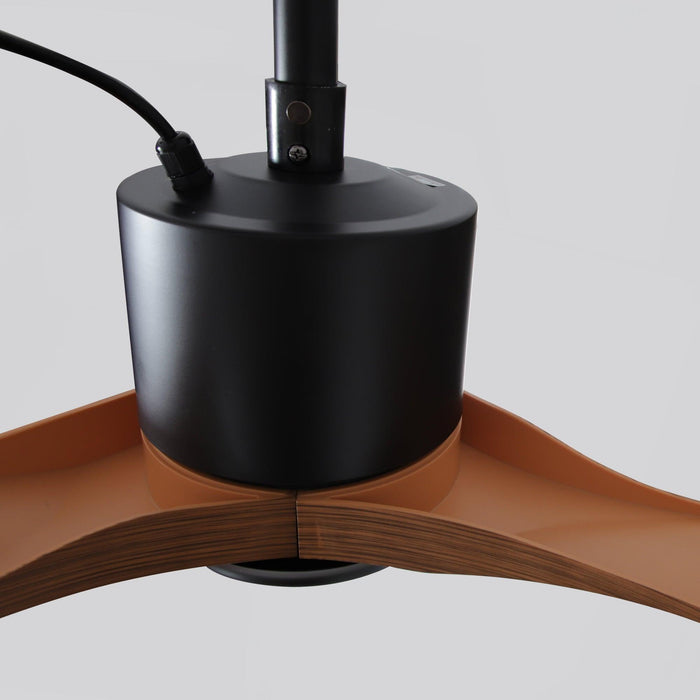 42 Inch Patio Guard IP65 Outdoor DC Motor Black Modern Hanging Buckle Downrod Ceiling Fan with Light