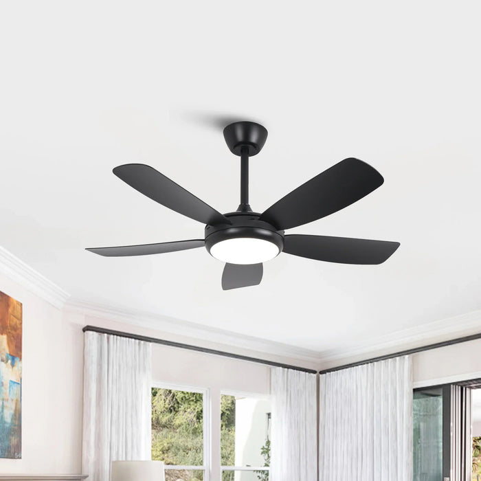 42 Inch Gladys Modern Black LED Ceiling Fan with Remote Control
