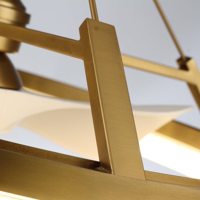 30 Inch Mona Golden Downrod Mount Fandelier with Remote Control