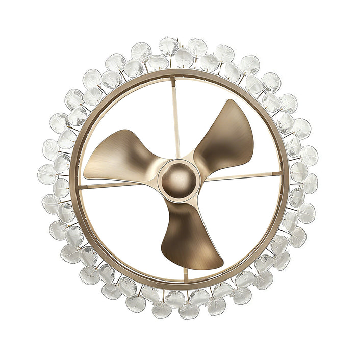 32 Inch Antique Silver Ogden Luxury Fandelier with Light and Remote Control