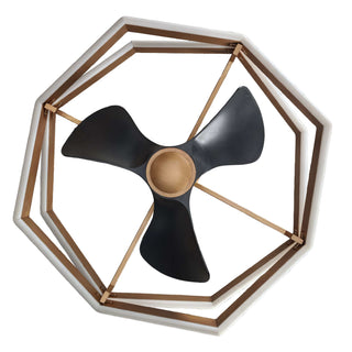 31 Inch Antique Golden Willie Luxury Caged Ceiling Fan With Light and Remote Control