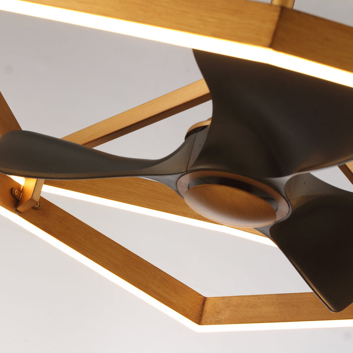 31 Inch Antique Golden Willie Luxury Fandelier with Light and Remote Control