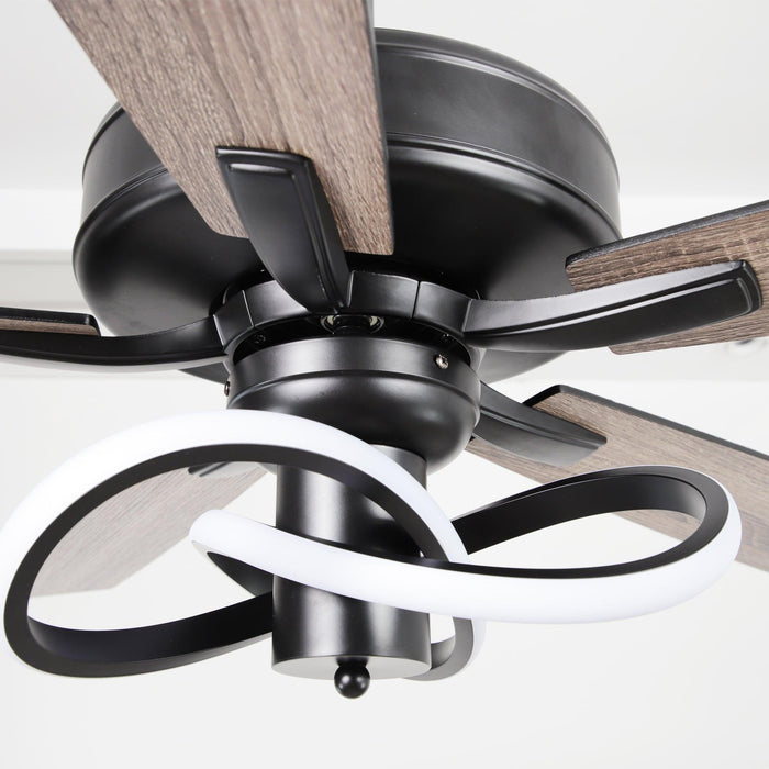 52 Inch Oregon DC Motor Modern Downrod Ceiling Fan with LED Light