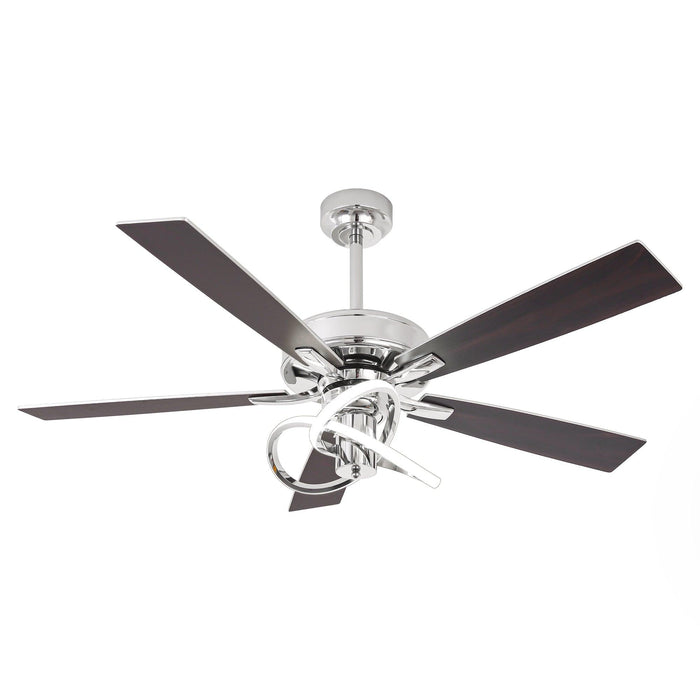 52 Inch Oregon DC Motor Modern Downrod Ceiling Fan with LED Light