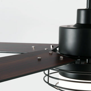 52 Inch Bernice DC Motor Industrial Downrod Ceiling Fan with LED Light and Remote Control