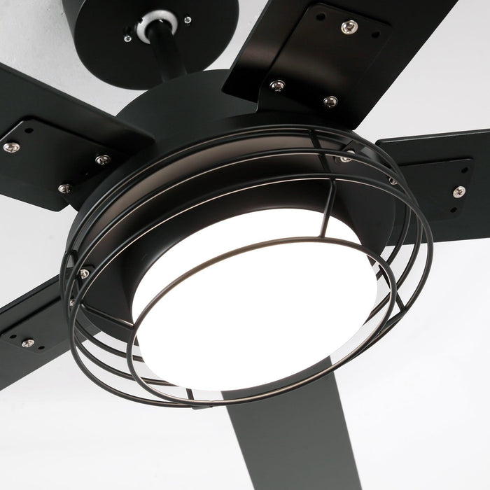 52 Inch Bernice DC Motor Industrial Downrod Ceiling Fan with LED Light and Remote Control