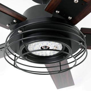 52 Inch Bernice DC Motor Industrial Downrod Ceiling Fan with LED Light and Remote Control