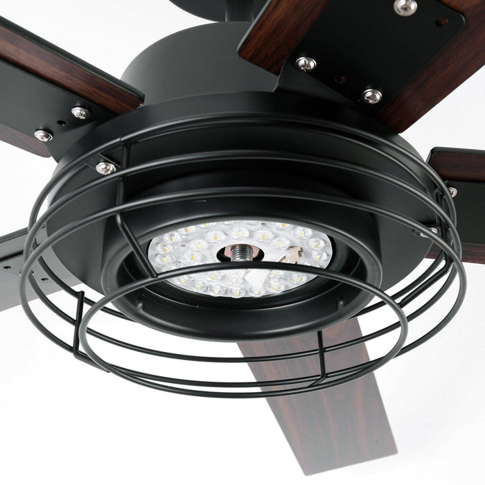 52 Inch Bernice DC Motor Industrial Downrod Ceiling Fan with LED Light and Remote Control