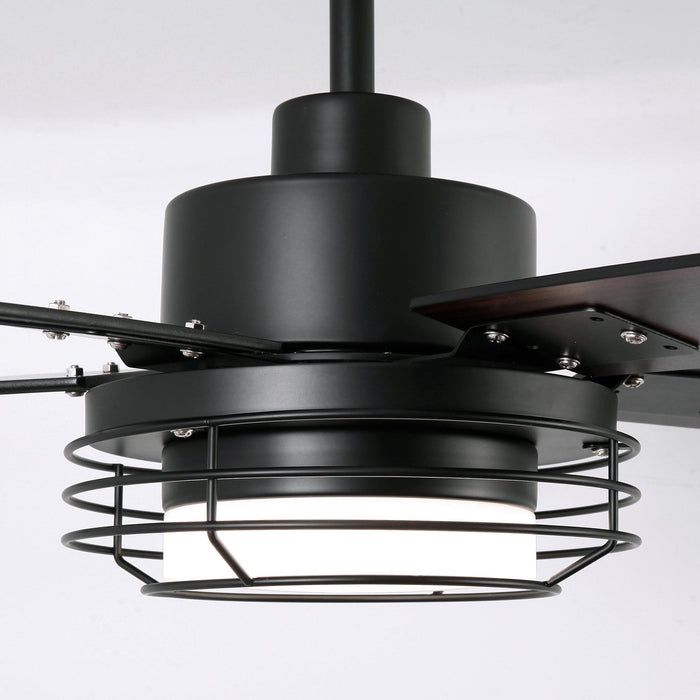 52 Inch Bernice DC Motor Industrial Downrod Ceiling Fan with LED Light and Remote Control