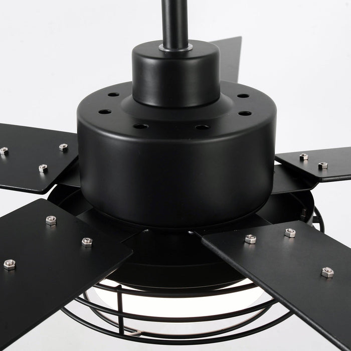 52 Inch Bernice DC Motor Industrial Downrod Ceiling Fan with LED Light and Remote Control