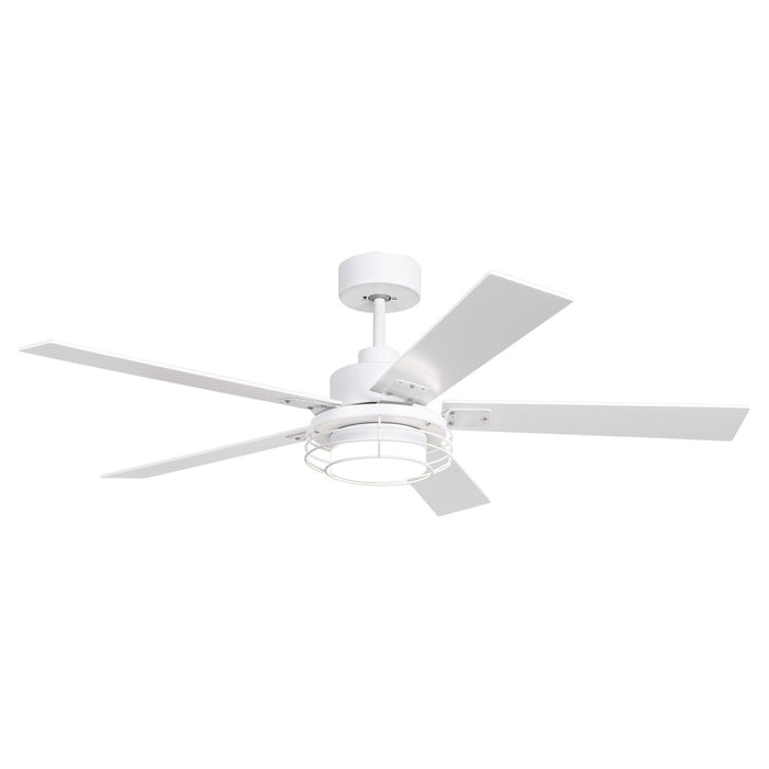 52 Inch Bernice DC Motor Industrial Downrod Ceiling Fan with LED Light and Remote Control