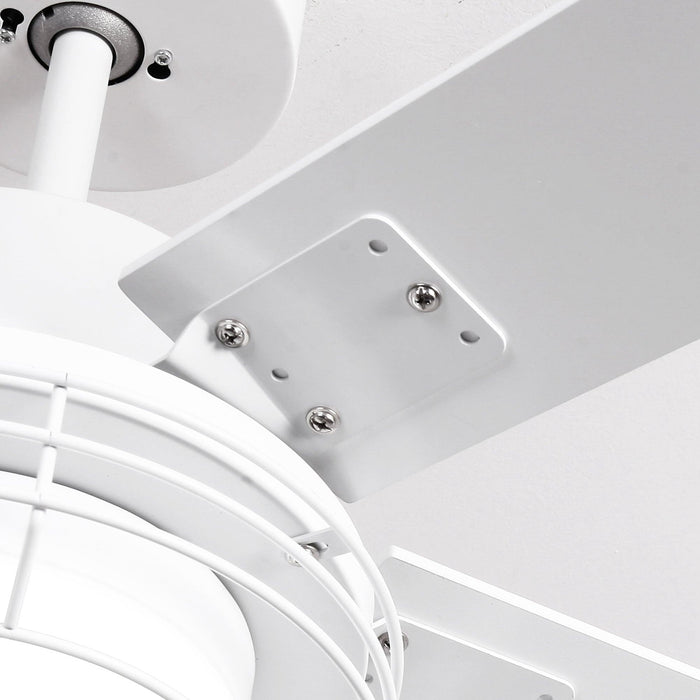 52 Inch Bernice DC Motor Industrial Downrod Ceiling Fan with LED Light and Remote Control