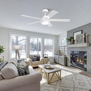 52 Inch Bernice DC Motor Industrial Downrod Ceiling Fan with LED Light and Remote Control