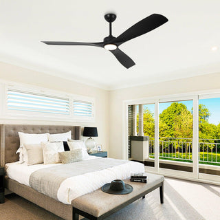 60 Inch Alexi Hamptons DC Motor Modern Downrod Ceiling Fan with LED Light