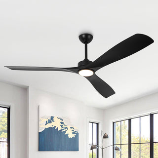 60 Inch Alexi Hamptons DC Motor Modern Downrod Ceiling Fan with LED Light