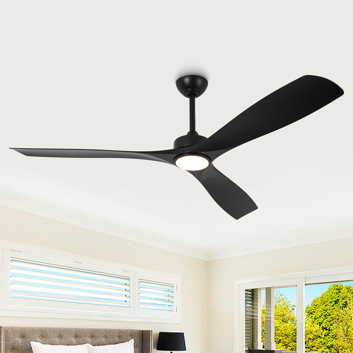60 Inch Alexi DC Motor Modern Downrod Ceiling Fan with LED Light