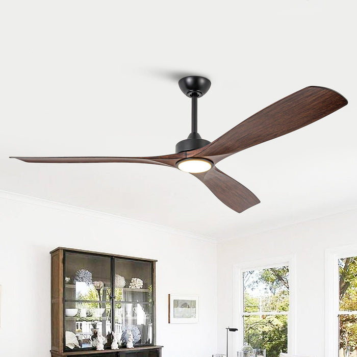 60 Inch Alexi DC Motor Modern Downrod Ceiling Fan with LED Light