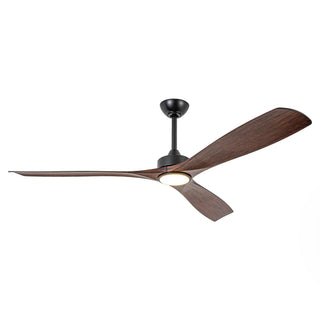 60 Inch Alexi Hamptons DC Motor Modern Downrod Ceiling Fan with LED Light
