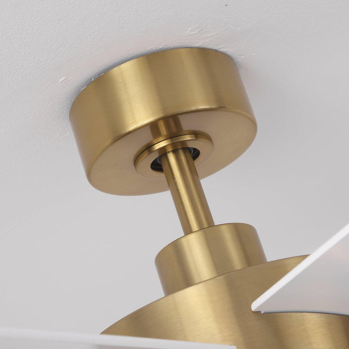 54 Inch Kama Modern Downrod Mount Ceiling Fan with Remote Control and LED Light