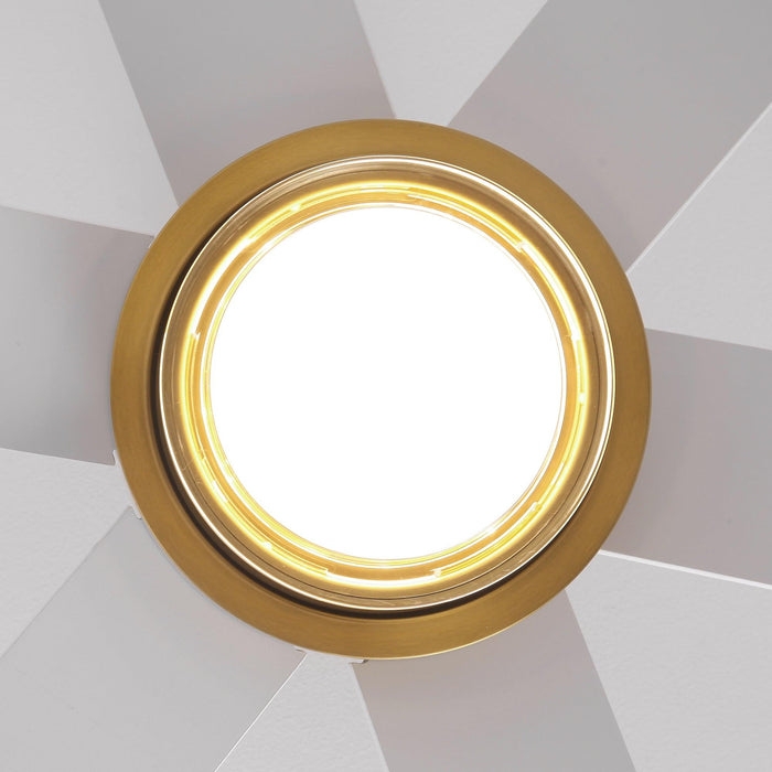 54 Inch Kama Modern Downrod Mount Ceiling Fan with Remote Control and LED Light