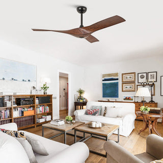 52 Inch Erin DC Motor Hamptons Industrial Downrod Ceiling Fan with Remote Control