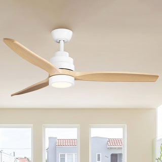 52" Halo Modern Downrod Ceiling Fan with LED Light