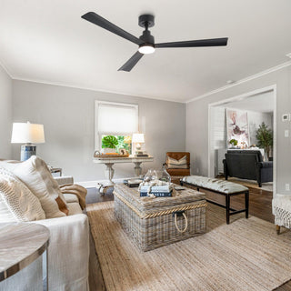 52 Inch Dinah Modern Downrod Mount Ceiling Fan with Remote Control and LED Light