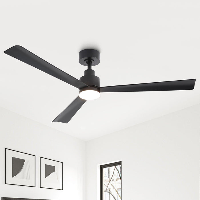 52 Inch Dinah Modern Downrod Mount Ceiling Fan with Remote Control and LED Light