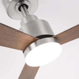52 Inch Dinah Modern Downrod Mount Ceiling Fan with Remote Control and LED Light