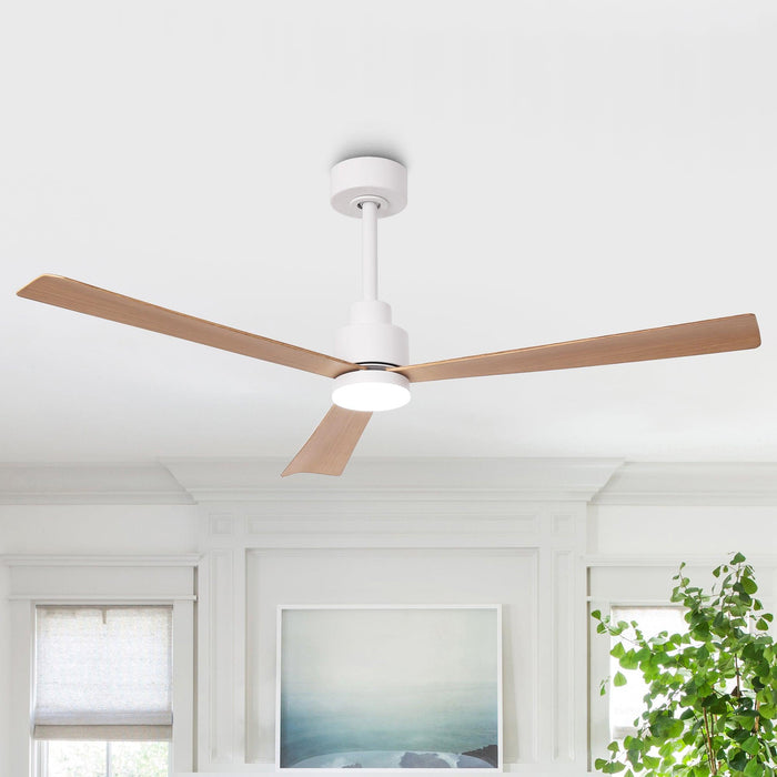 52 Inch Dinah Modern Downrod Mount Ceiling Fan with Remote Control and LED Light