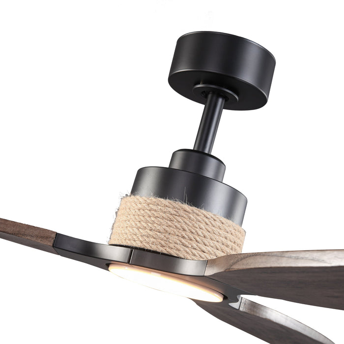 56 Inch Louise Downrod Mount LED Ceiling Fan with Remote Control