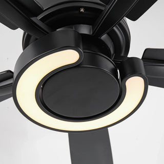 52 Inch Arlen Double-sided Blades Downrod Mount LED Ceiling Fan with Remote Control