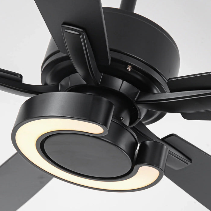 52 Inch Arlen Double-sided Blades Downrod Mount LED Ceiling Fan with Remote Control