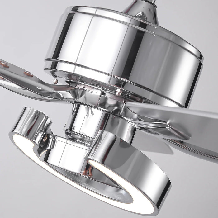 52 Inch Arlen Double-sided Blades Downrod Mount LED Ceiling Fan with Remote Control