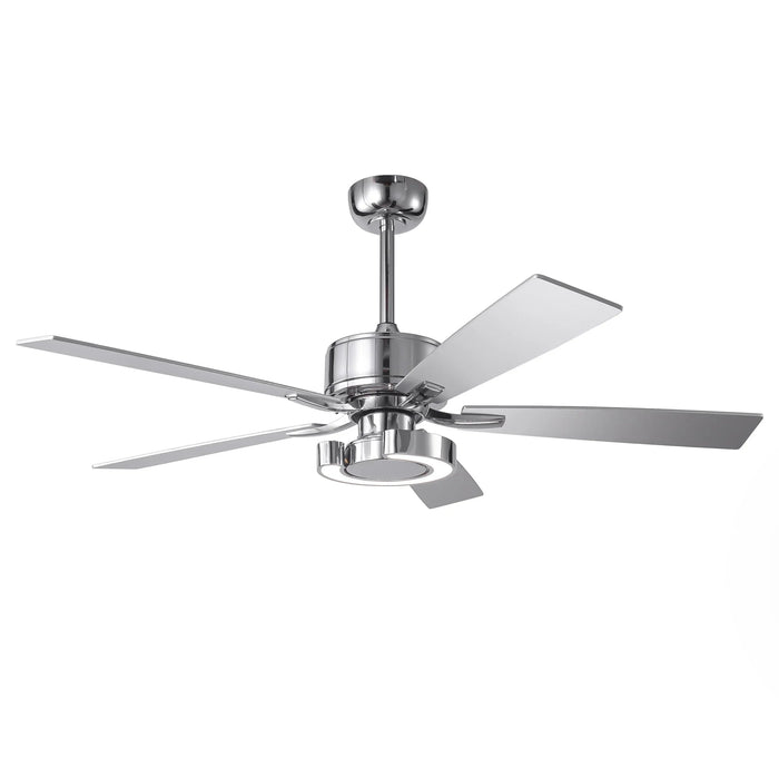 52 Inch Arlen Double-sided Blades Downrod Mount LED Ceiling Fan with Remote Control