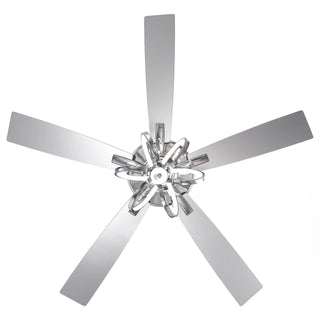 52 Inch Levi Double-sided Blades Downrod Mount LED Ceiling Fan with Remote Control