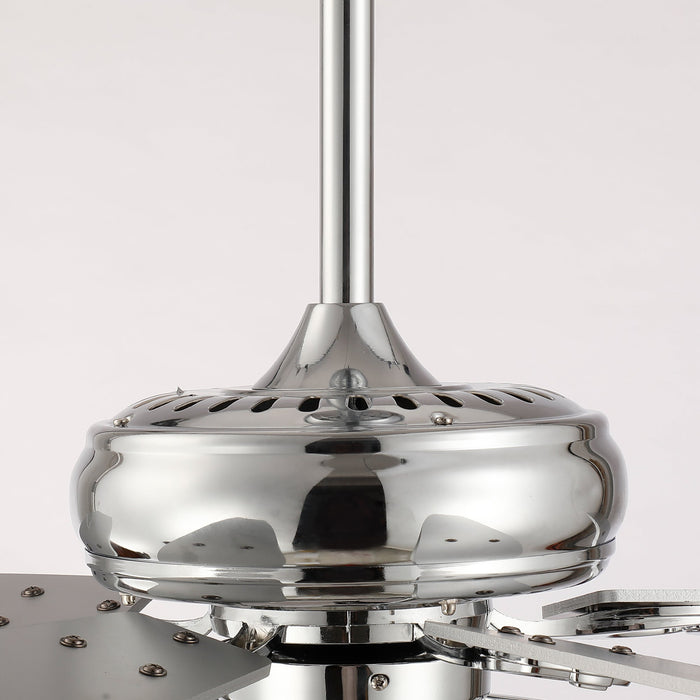 52 Inch Rita Double-sided Blades Downrod Mount LED Ceiling Fan with Remote Control