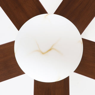 52 Inch Alva Hamptons Double-sided Blades Downrod Mount LED Ceiling Fan with Remote Control