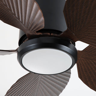 42 Inch Wythe IPX5 Hamptons Outdoor Downrod Hanging Buckle LED Fan with Remote Control