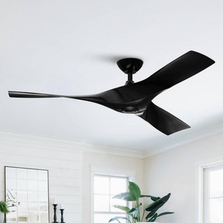 52" Wesley Hamptons Industrial DC Motor Downrod Mount Reversible Ceiling Fan with Remote Control