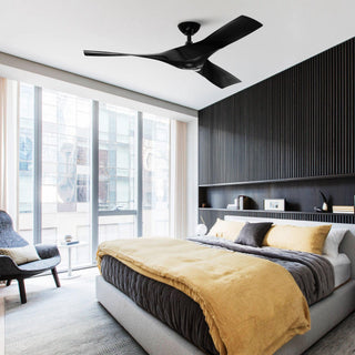 52" Wesley Hamptons Industrial DC Motor Downrod Mount Reversible Ceiling Fan with Remote Control