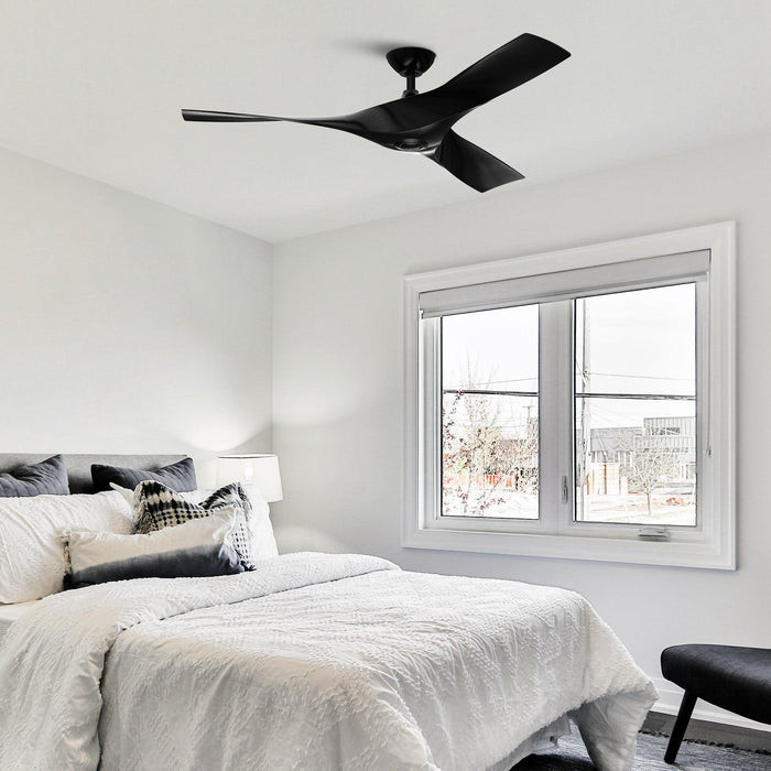 52" Wesley Industrial DC Motor Downrod Mount Reversible Ceiling Fan with Remote Control