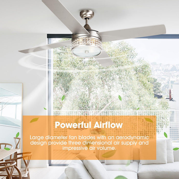 52" Cason Modern Downrod Mount Reversible Ceiling Fan with Lighting and Remote Control